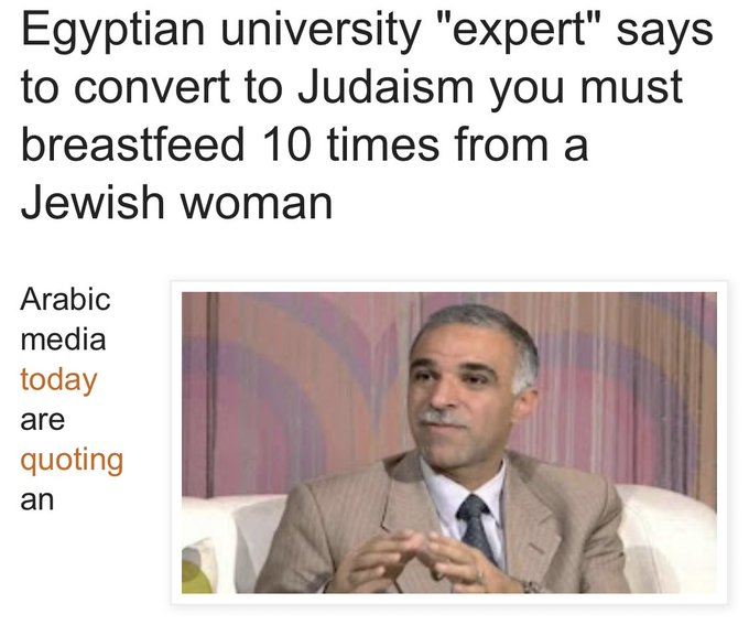 Ummm no? For a kosher conversion  you have to make a Jewish woman orgasm 10 times https://t.co/41krG<a href="/tag/slay"class="tags"><span>#slay</span></a>