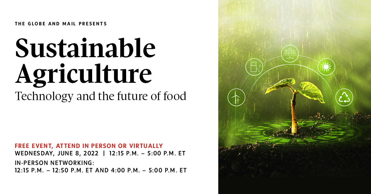 Tomorrow, join The Globe for Sustainable Agriculture, a free hybrid event bringing farmers and climate experts together to discuss the ideas and investments needed to continue to modernize Canadian agriculture. #GlobeAgriculture
Sign-up: tgam.ca/GlobeAgricultu…