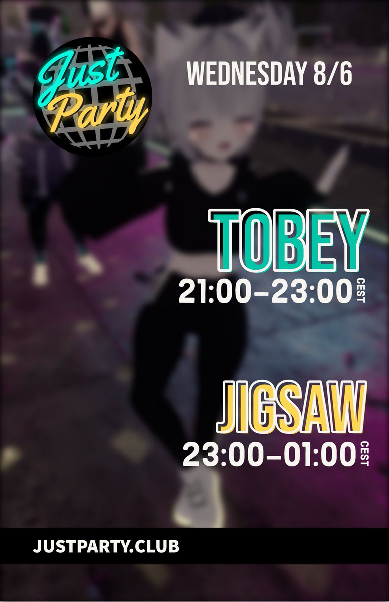 Wednesday party has @LPTobey and @JigsawTheDJ mixing the tunes, make sure to hop by if you can!