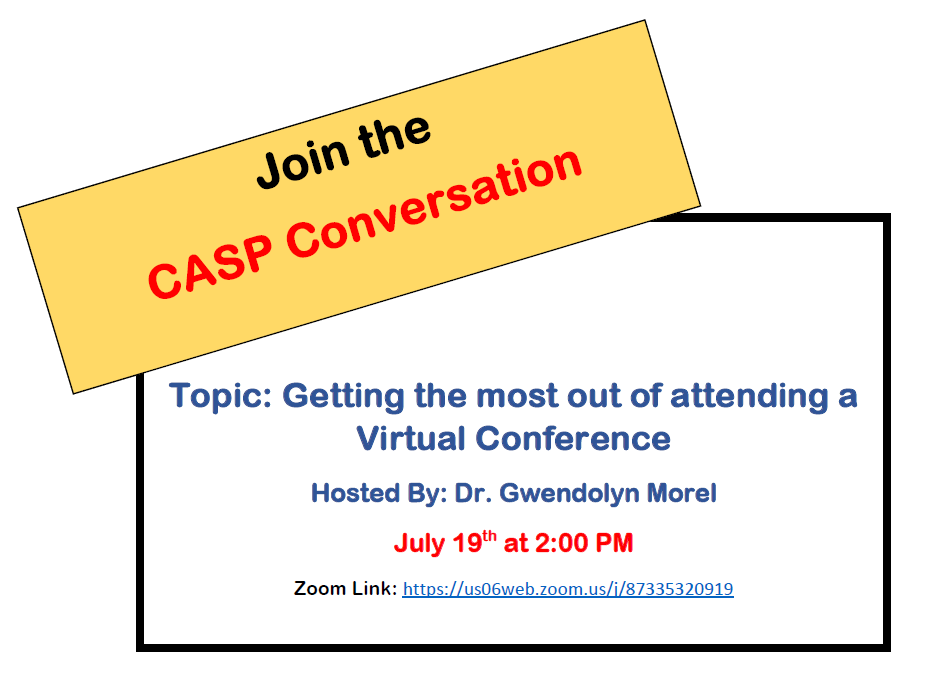 Join us for the next CASP Conversation!
