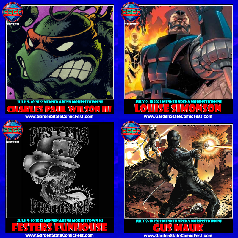 GS_ComicFest's tweet photo. Charles Paul Wilson lll, Louise Simonson, Festers Funhouse, &amp; Gus Mauk are coming to Garden State Comic Fest July 9-10!
Guarantee Your Spot-Get Your Tix: https://t.co/YVftCPohwz

#ComicArt #superheroes #comicbook #comicbooks #stuffoflegends #StarWars #starwarsart #starwarscomics https://t.co/QU5aS7HKBQ