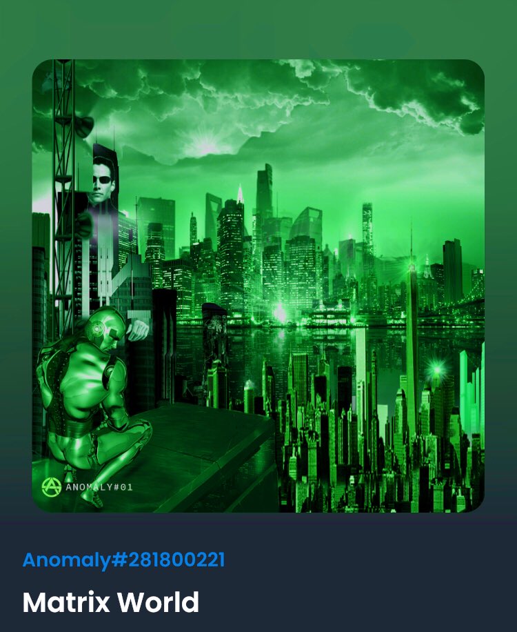atika_saleem's tweet photo. Time is Running⏳
Buy the Matrix world Now 🟩🟢🟩
#NFTCommunity 🚀 https://t.co/jbhuENEFOH