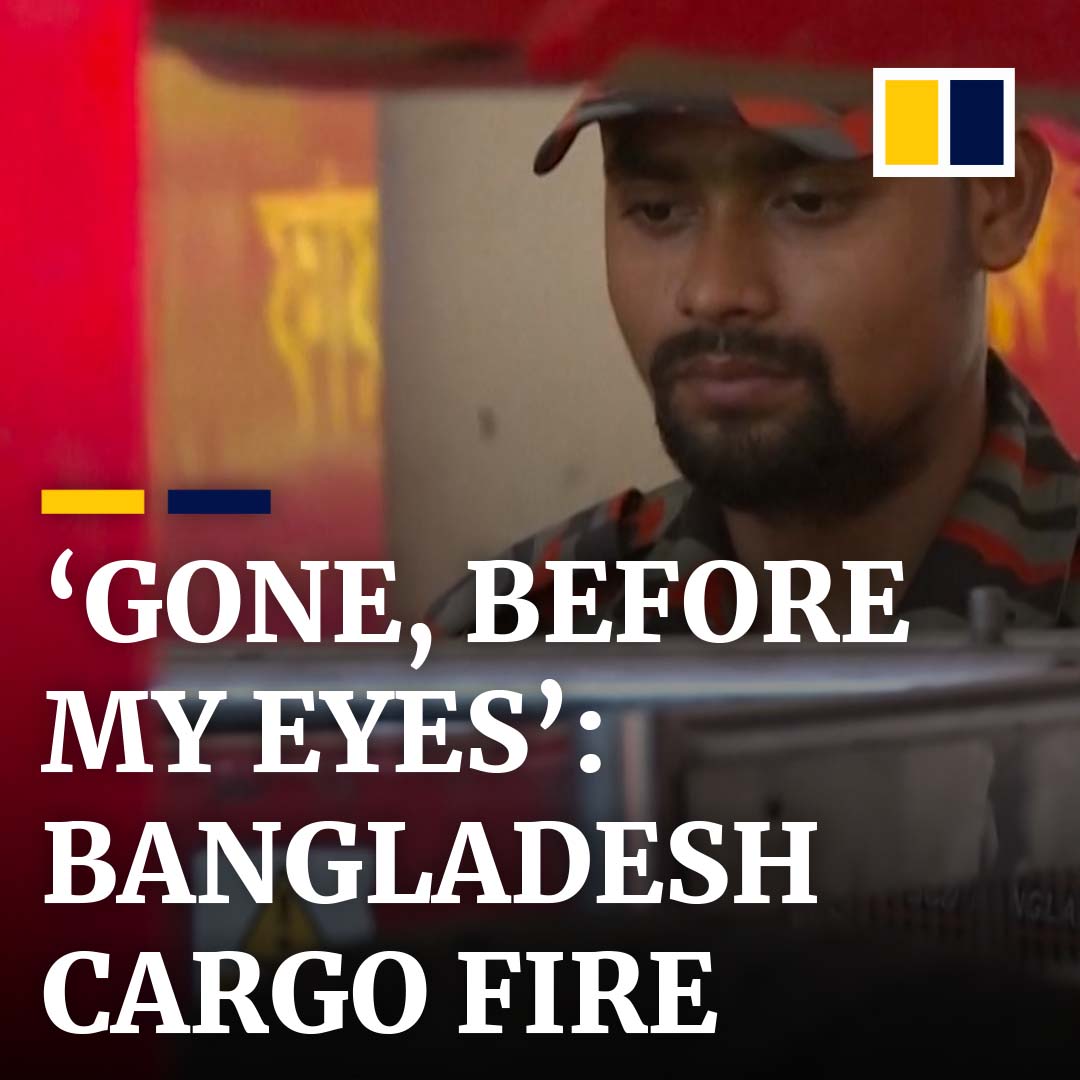 Firefighter Rakibul Hasan Bappy's engine was the first to arrive at the ...