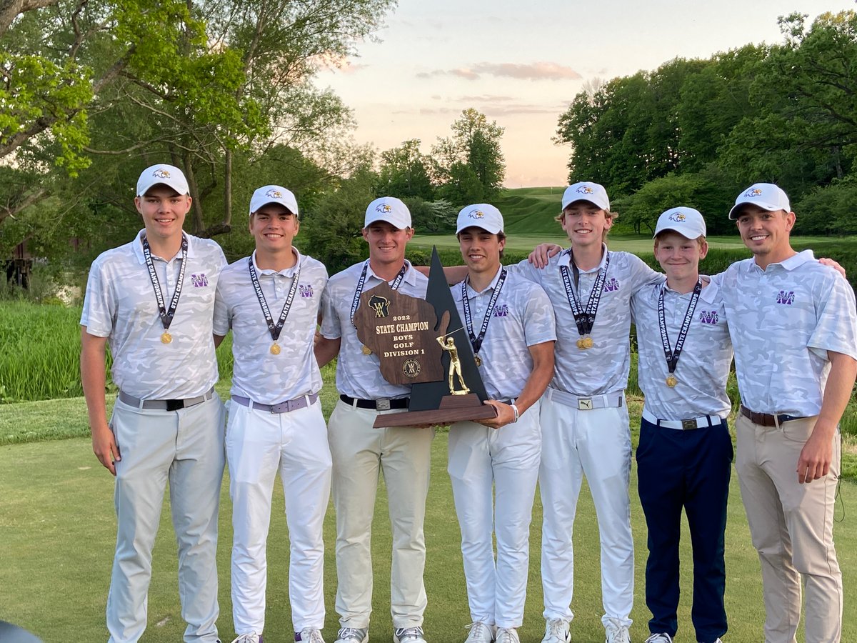 wiaawistate's tweet photo. Congratulations to Eau Claire Memorial, the D1 Boys Golf Team State Champions! The Old Abes scored a four-player total of 608 for the two day tournament. ⛳️ 🏆 #wiaagolf #statechamps https://t.co/Nld1IHdUNc