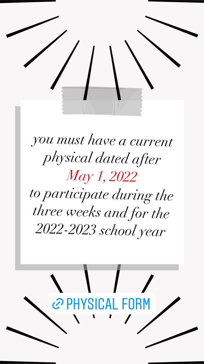 The three week period is quickly approaching. Make sure you’re prepared. Find links to the forms on our Instagram!
