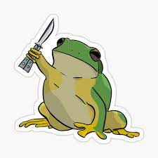 Nobody_CanHide's tweet image. frog with knife