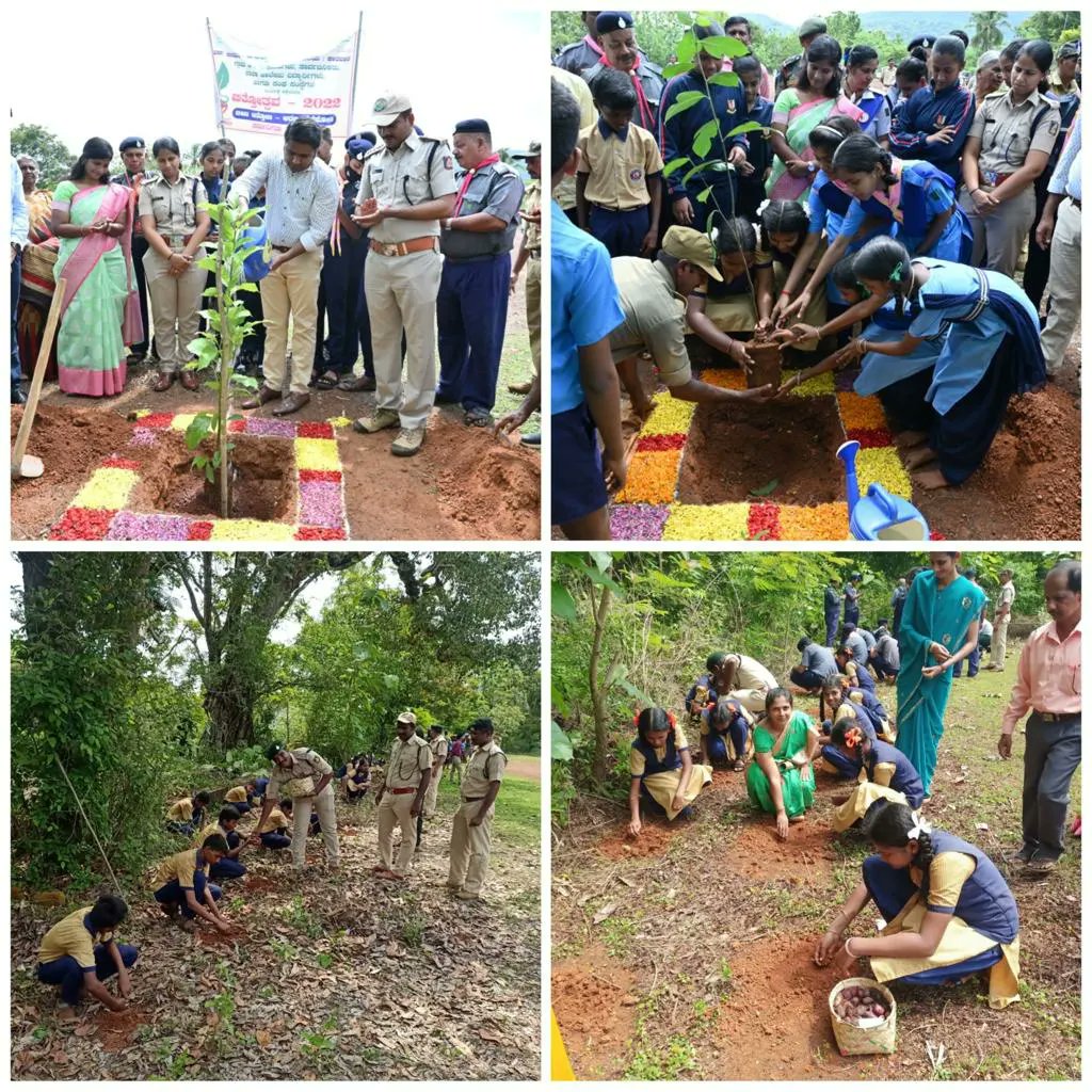 'ಬಿತ್ತೋತ್ಸವ - 2022' Karwar Division Seed sowing festival was organised in ten different locations, The highlight of the day was participation of DCF (signifies *Green*), DC, ZP CEO (signifies *Clean*) and SP (signifies *Safe*) in same program. #ಬೀಜ_ಬಿತ್ತೋಣ_ಅರಣ್ಯ_ಬೆಳೆಸೋಣ