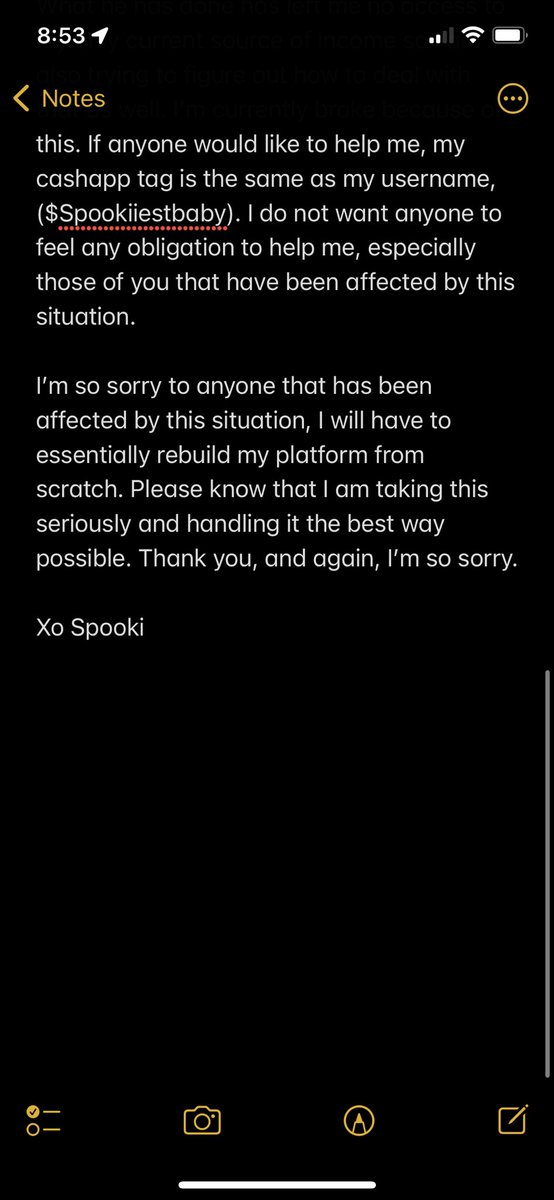spookiiestbaby's tweet photo. Hello my friends. Please take the time to read this and share if you can, I just want this to reach all of my subscribers and people who have been supporting me through this situation. Thank you. https://t.co/zScBa1wqLD