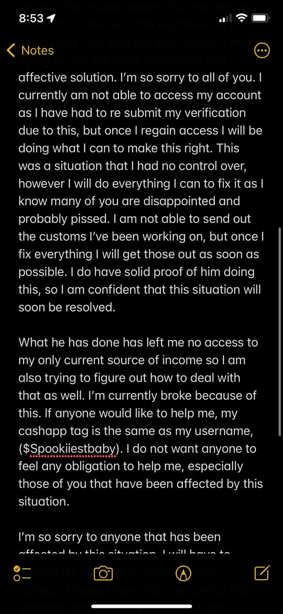 spookiiestbaby's tweet photo. Hello my friends. Please take the time to read this and share if you can, I just want this to reach all of my subscribers and people who have been supporting me through this situation. Thank you. https://t.co/zScBa1wqLD