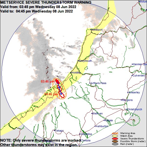 MetService Severe Weather Info on Twitter "Severe Thunderstorm Warning issued for Westland