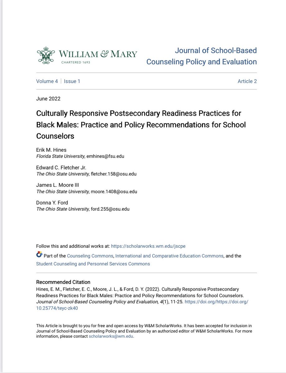 New Pub Alert 🚨: Grateful to work with <a href="/donnayford/">DrDonnaYFord</a>, <a href="/DrJLMooreIII/">James L Moore III</a>, and Edward C. Fletcher, Jr. Special thanks to <a href="/PRMullen/">Patrick R. Mullen</a> and Qi Shi for giving us a venue (<a href="/JSCPEOnline/">JSCPE Online</a>) to share our work.