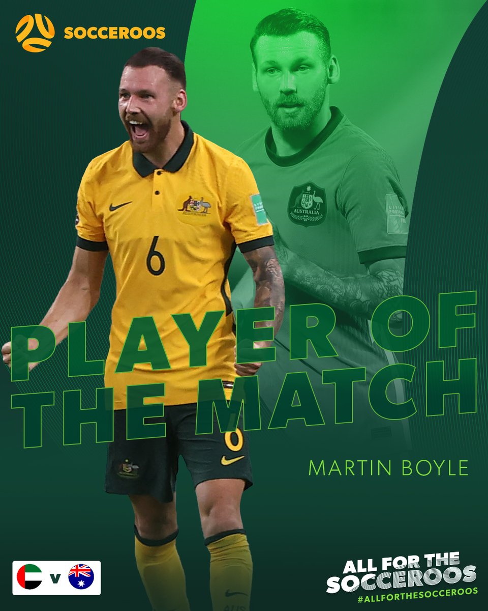 Dangerous all game 🔥

Martin Boyle is your Player of the Match from #UAEvAUS! 👏

#AsianQualifiers #AllForTheSocceroos