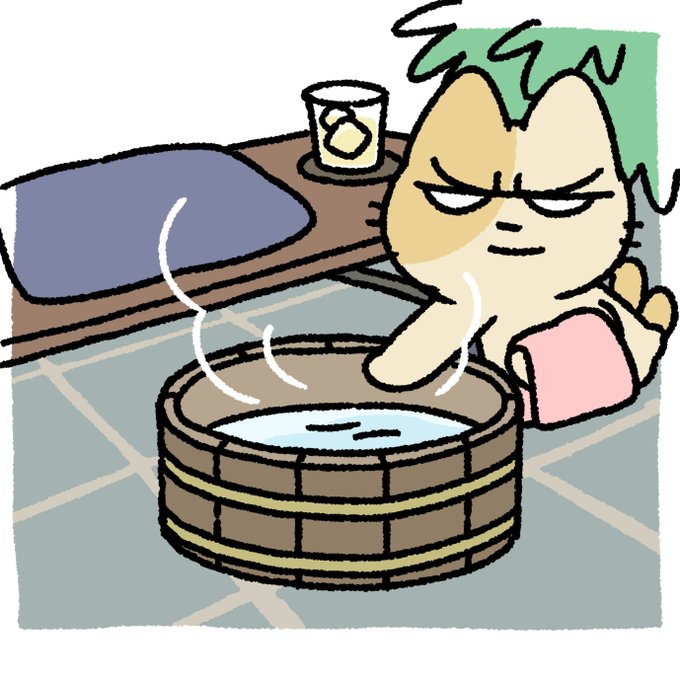 だいきち「週の真ん中でお疲れでござろう、足湯にはリラックス効果があるゆえ…」
#練物庵 
