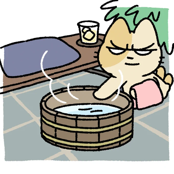 だいきち「週の真ん中でお疲れでござろう、足湯にはリラックス効果があるゆえ…」
#練物庵 