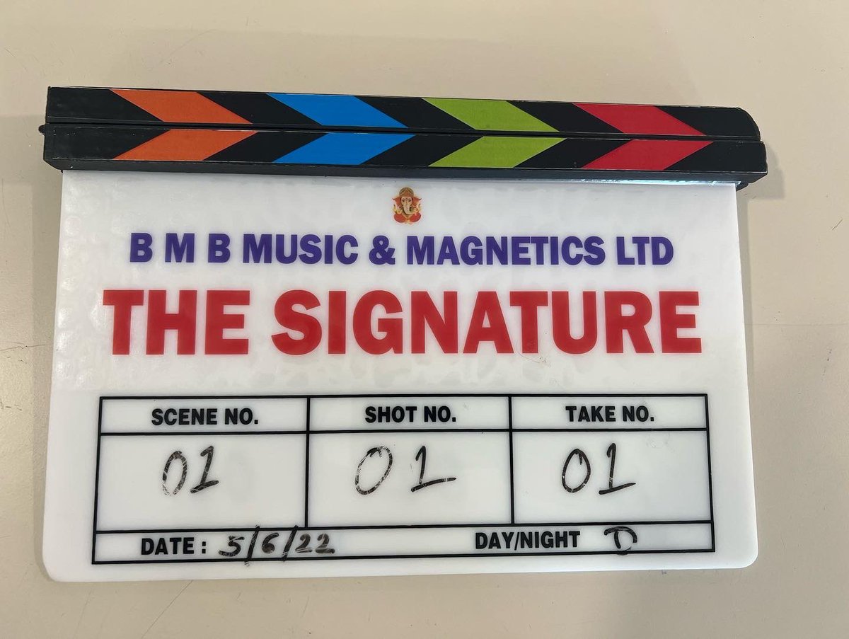 “THE SIGNATURE” ! Yes!! The name of my 525th movie is finalised. We got your more than 100,000 responses ! The movie is directed by brilliant #GajendraAhire & produced by legendary #KCBokadia ji. Thank you for helping us decide the title of our film!! Jai Ho! 🙏😍 #TheSignature