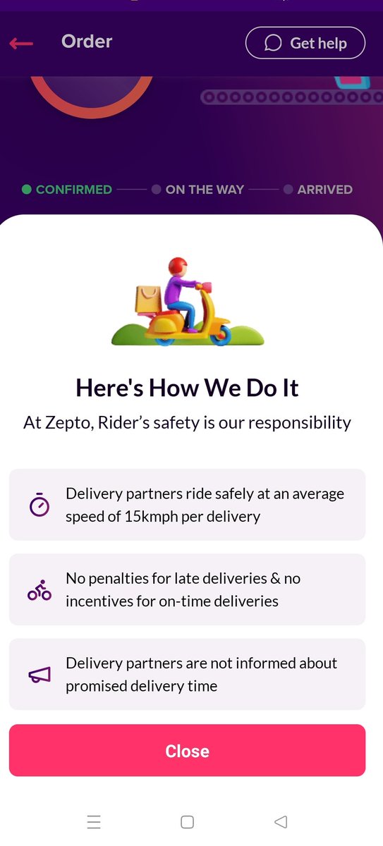 gvraval's tweet photo. Love the simple product innovation by @ZeptoNow . A small 'know more' button can win customer's trust &amp; 💜. Wish all delivery partners and other companies follow the guidelines.. @zeptocares https://t.co/fQ1JTvf8Se
