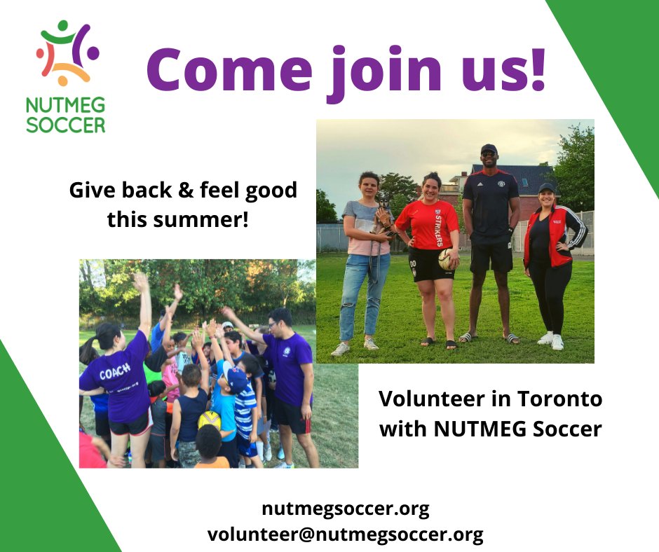 NUTMEG Soccer is excited to be back for summer⚽️ 2022! Come volunteer with us: nutmegsoccer.org/join-us/volunt…