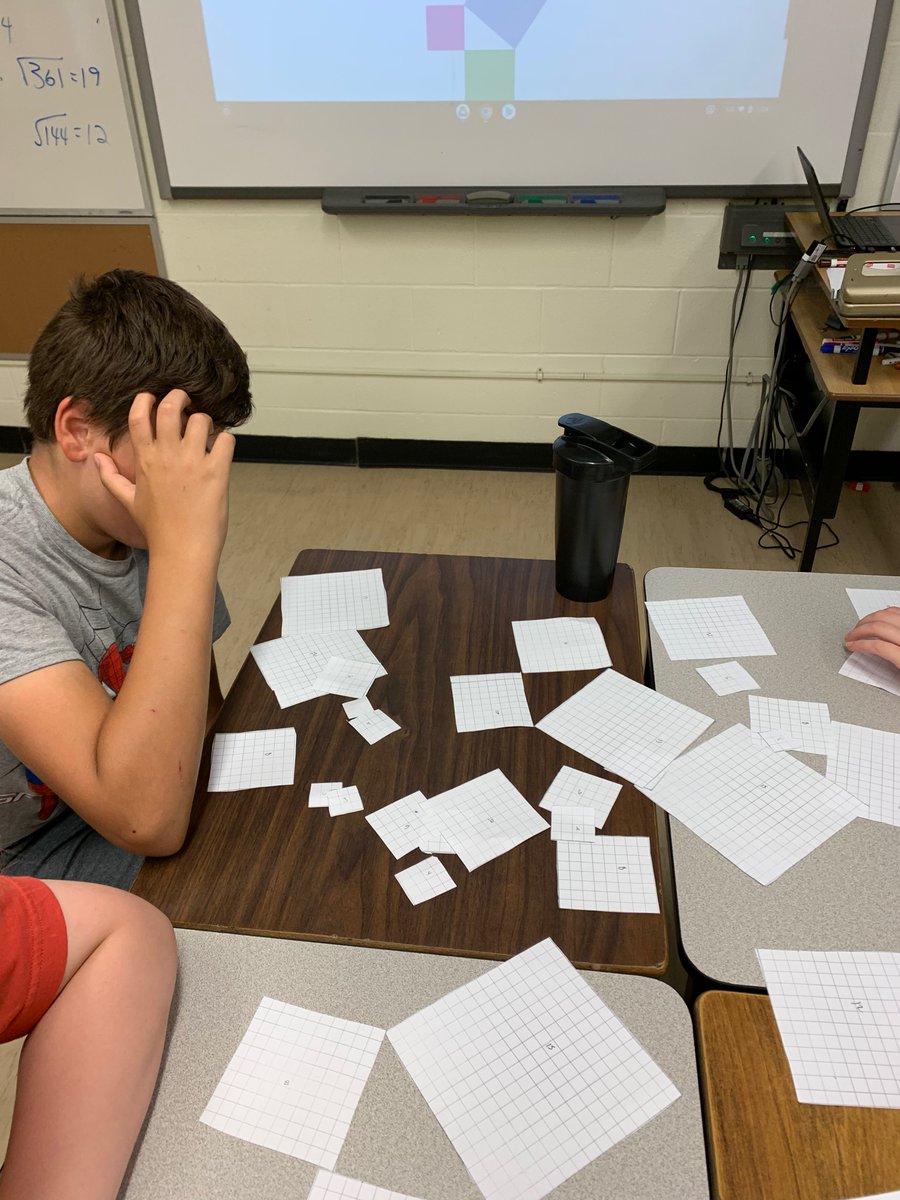 kirkalexis2's tweet photo. Hands on practice to find Pythagorean Triples! Such a fun activity! #mathup https://t.co/NvUMdCKNTf