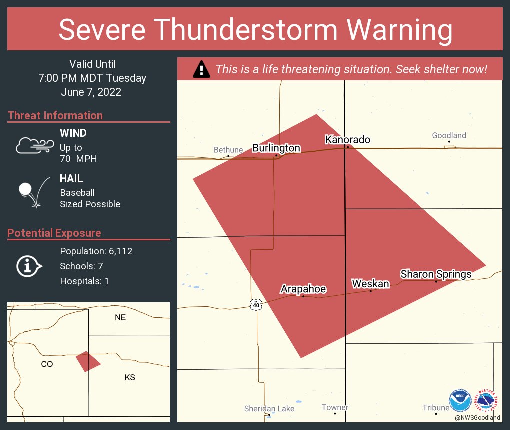 NWS Severe Tstorm on Twitter "Severe Thunderstorm Warning including