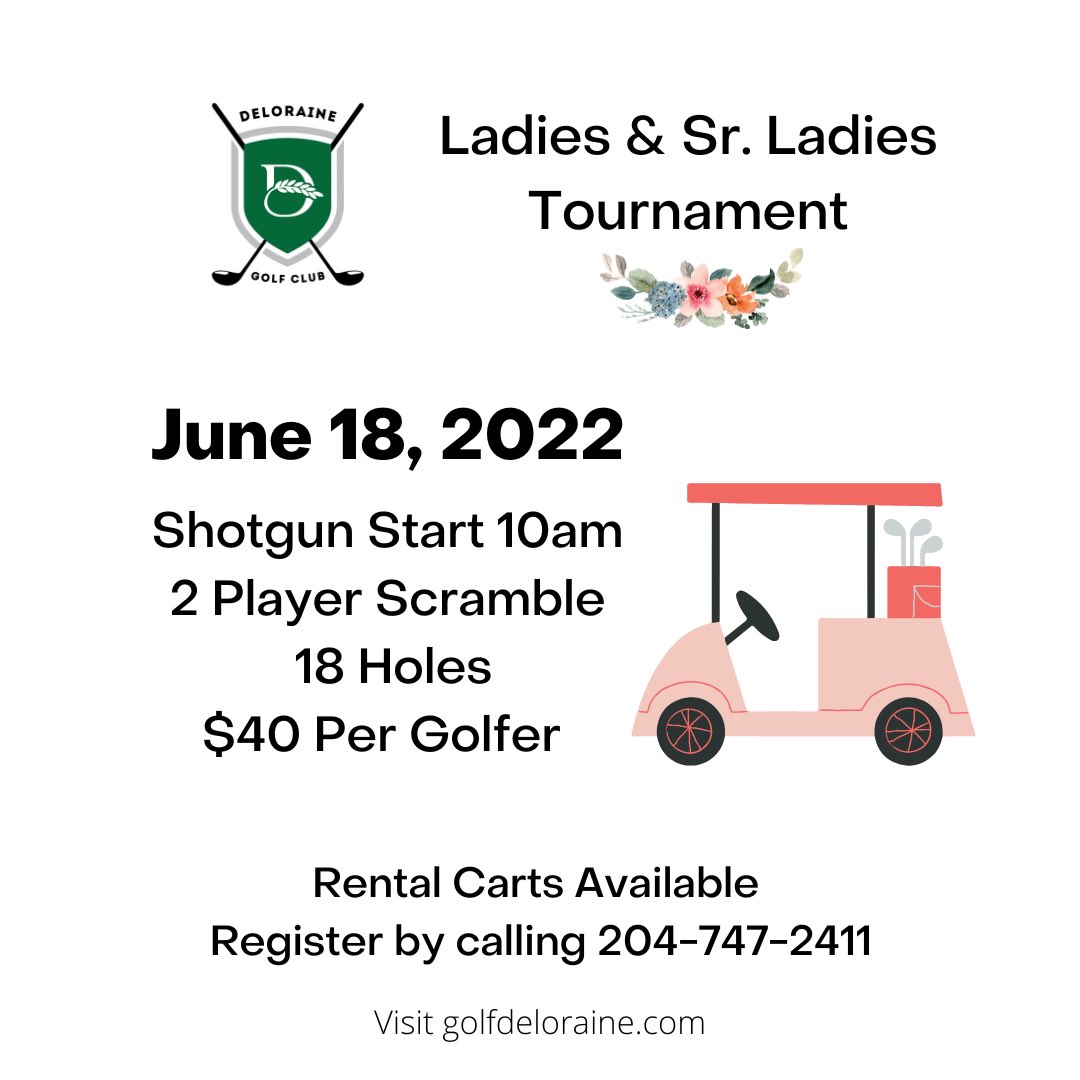 GolfDeloraine's tweet photo. 💥 Tourney SZN 💥

Tournaments at Deloraine Golf Club are right around the corner.

Check out the posters for details and call the clubhouse to sign up! https://t.co/EdRdMJcbJn