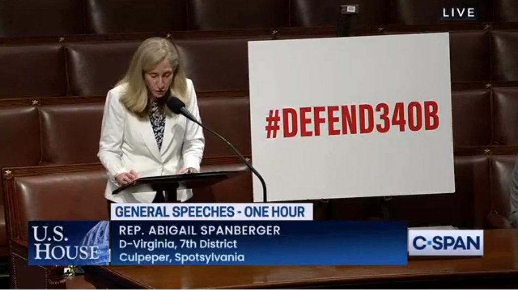340BHealth's tweet photo. Thank you @RepSpanberger for leading a bipartisan group of your U.S. House colleagues to speak on the House floor about the need to #Protect340B from drug company restrictions on #340B discounts. We appreciate your powerful words about why it is vital to #Defend340B. https://t.co/tvp2oB5orC