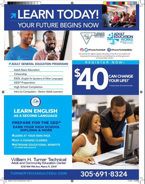 TurnerTechAdult's tweet image. Are you looking to enhance your knowledge and learn new skills? We have open enrollment! Come in and register for class today! You can speak with our Adult Education Counselor! #TurnerTech #LearnEnglish #GED #Citizenship