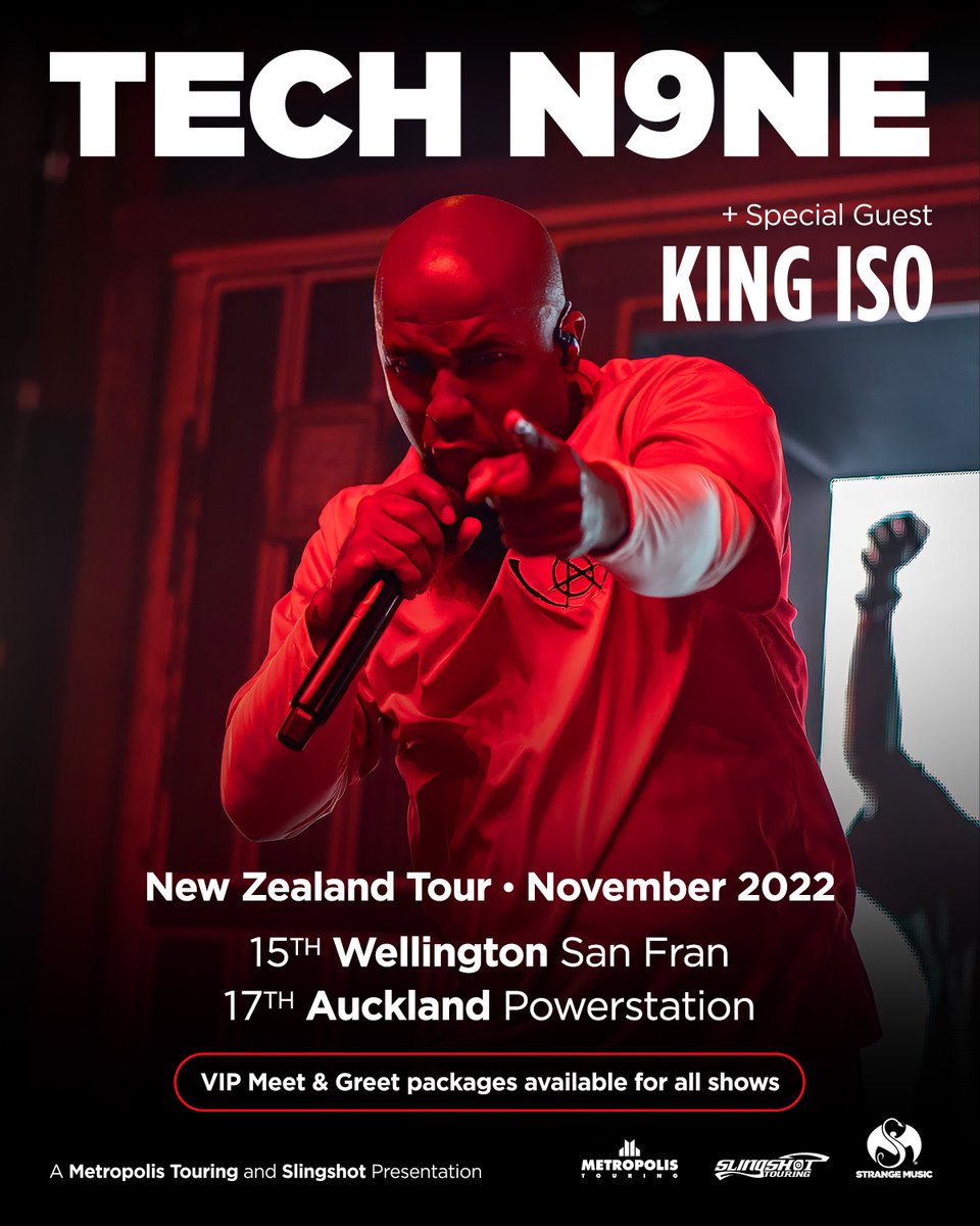 TechN9ne's tweet photo. TO ALL THE TECHNICIANS THAT HAVE BEEN ASKING WHEN I'M COMING BACK TO AUSTRALIA AND NEW ZEALAND,  HERE I COME BABY! 😁 I'M NOT COMING ALONE EITHER! I'M BRINGING THE GREAT @Therealkingiso! 😃🔥🔥🔥🔥🔥 LET'S GOOOO! https://t.co/RN7epCJmn3
