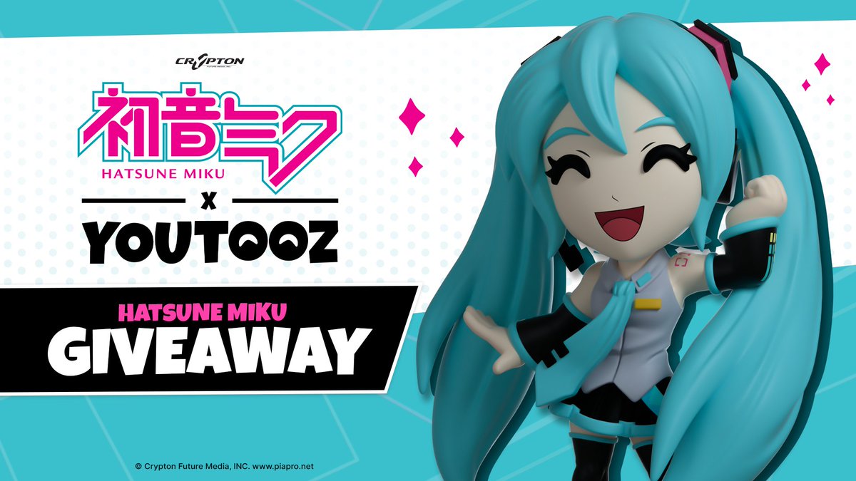 RT @cfm_miku_en: Miku figure giveaway! RT and follow @youtooz to enter! https://t.co/pq2TyS5Myz