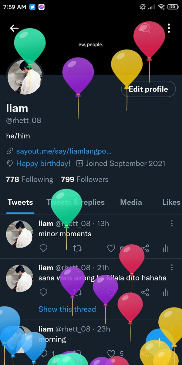 rhett_08's tweet photo. hbd. 18 na ako hahahaa https://t.co/60Y2Q0W9bE