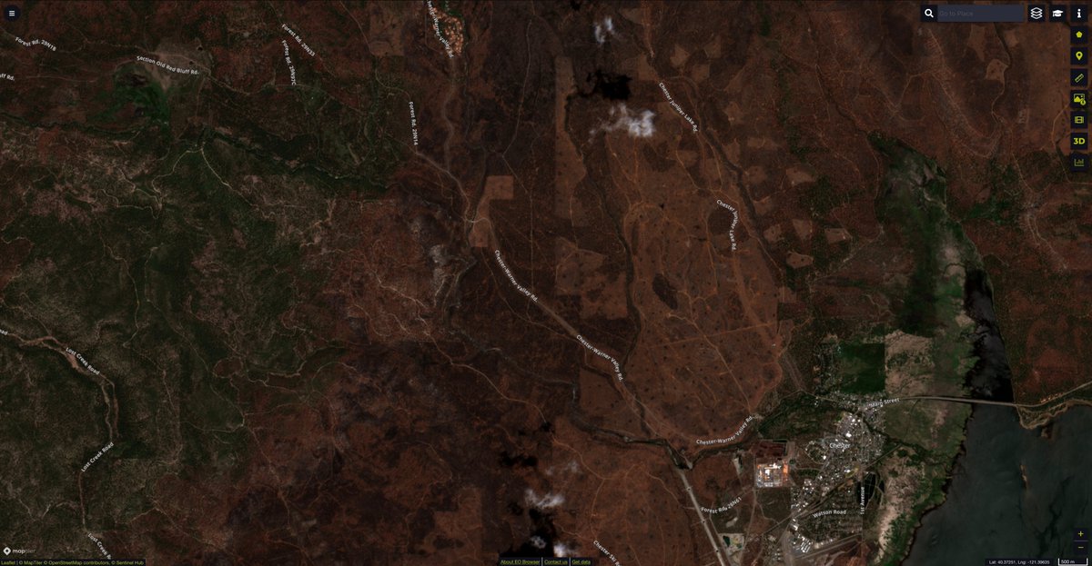 wildland_zko's tweet photo. @IAWF Unfortunately, many companies that didn't want to practice even-aged forestry are being forced into it by megafires. After a #DixieFire or #MoonlightFire, a company doesn't have many options other than salvage and replant, even if risk of future loss is very high. 2021 vs 2022. https://t.co/oAemQN7kyO