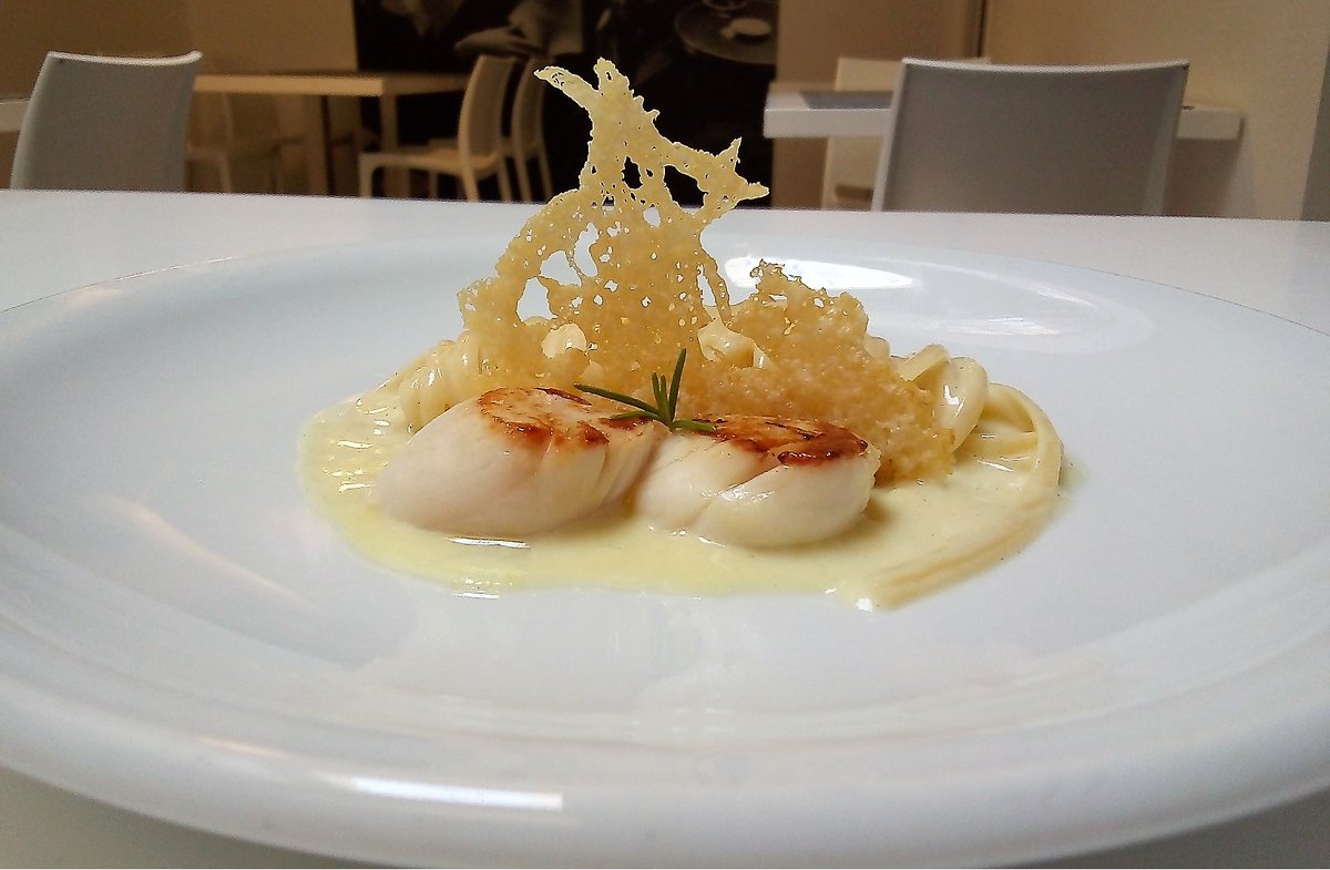 AdolfoRoma6's tweet photo. Linguini pasta and pan-seared scallops https://t.co/awGtNVDvvG
