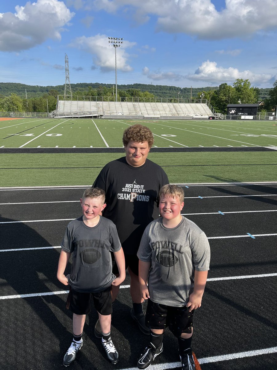 Great time at the Powell youth lineman camp <a href="/PowellBaseball/">Powell High School Baseball</a> <a href="/PowellCoachLowe/">Matt Lowe</a>