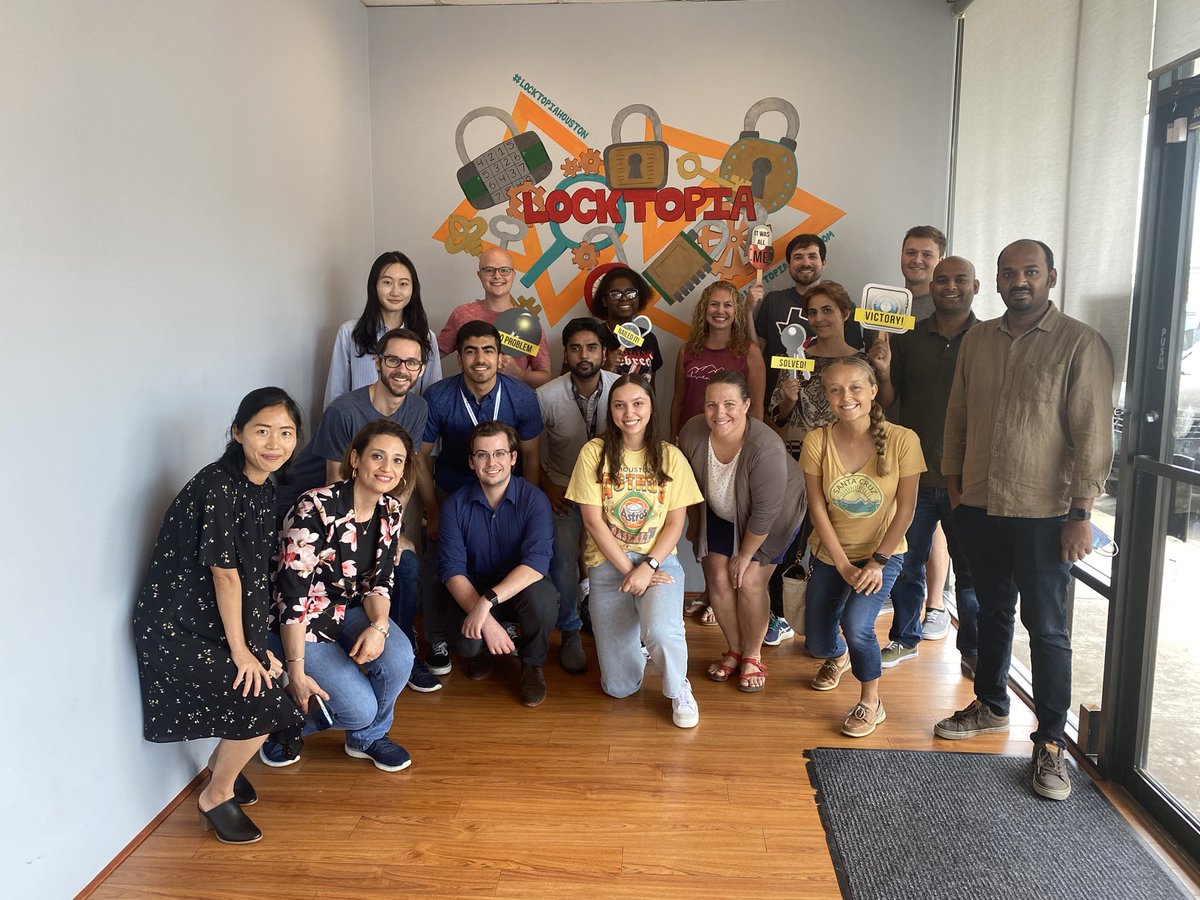 kkbGoBlue's tweet photo. We Escaped! We have several team building events planned for the lab this summer! Today we escaped at Locktopia - So much fun!!! #IGCT #medphys #MedTwitter #teambuilding https://t.co/bLV1660BUp