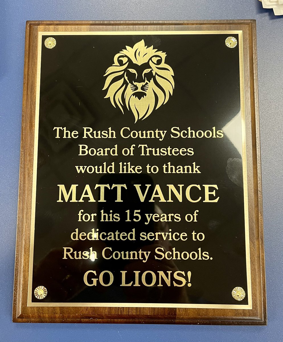 RushvilleHigh's tweet photo. Thank you, Dr. Matt Vance!! @mvance7575 https://t.co/MsHUmBsBdC
