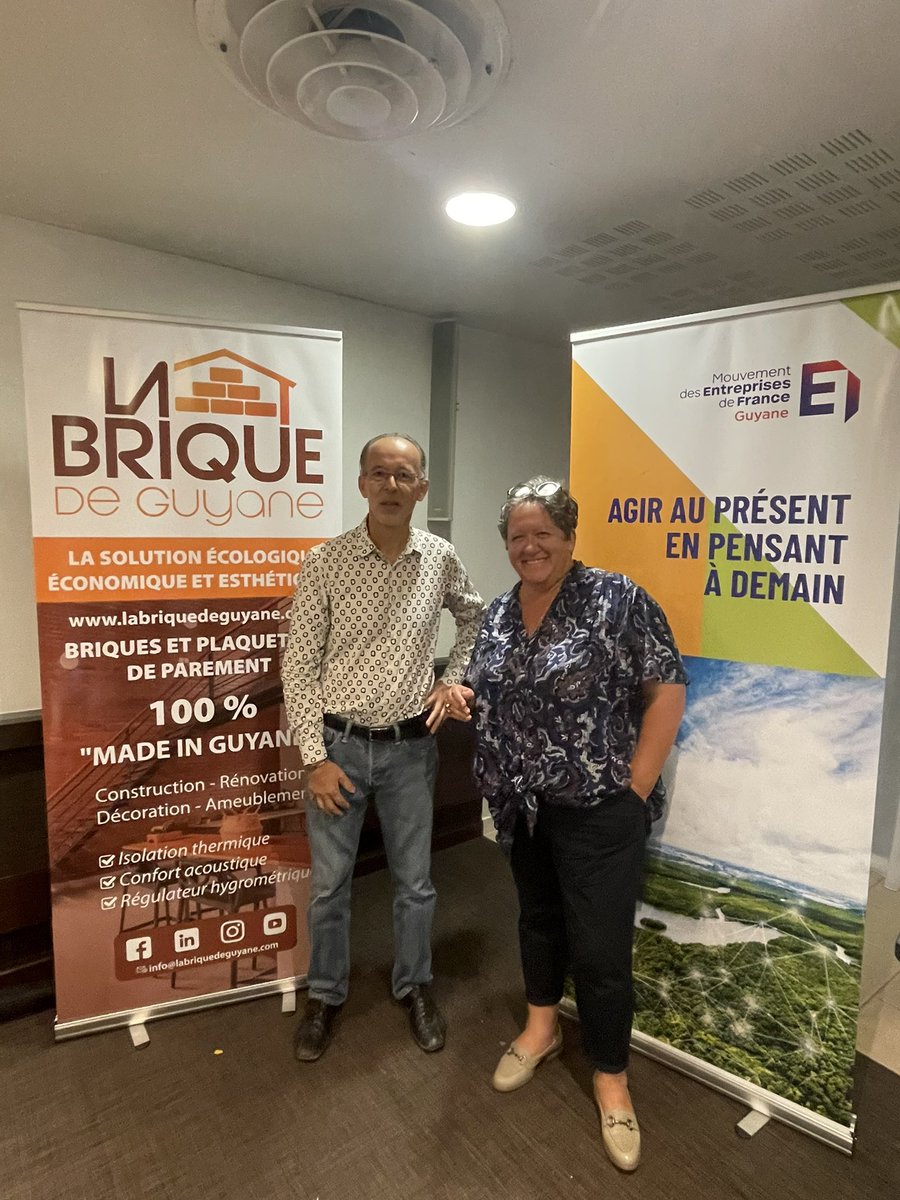 MedefGuyane's tweet photo. 🚨 [𝟏 𝐌𝐎𝐈𝐒 &amp; 𝟏 𝐄𝐍𝐓𝐑𝐄𝐏𝐑𝐈𝐒𝐄  | 𝐋𝐚 𝐁𝐫𝐢𝐪𝐮𝐞 𝐝𝐞 𝐆𝐮𝐲𝐚𝐧𝐞]

✨ Remerciement aux participants à notre événement ce jour, un moment convivial de partage et d'échanges sur l'industrialisation et l'exportation de La Brique de Guyane ! https://t.co/edQsRySPIi