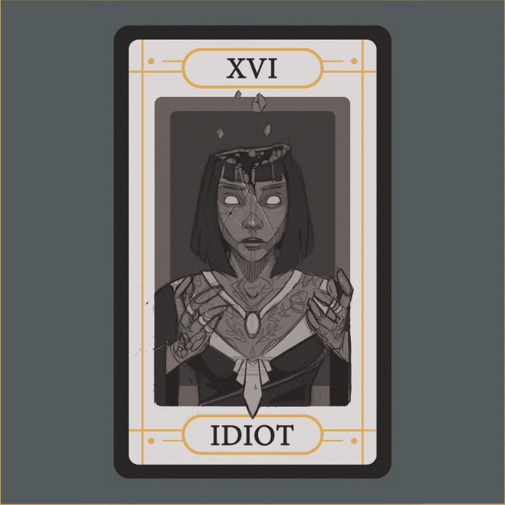 Kalegiro's tweet photo. Color comp for “Idiot” from the Deck of Many
#dnd #deckofmany https://t.co/Ub2XpyQRDM