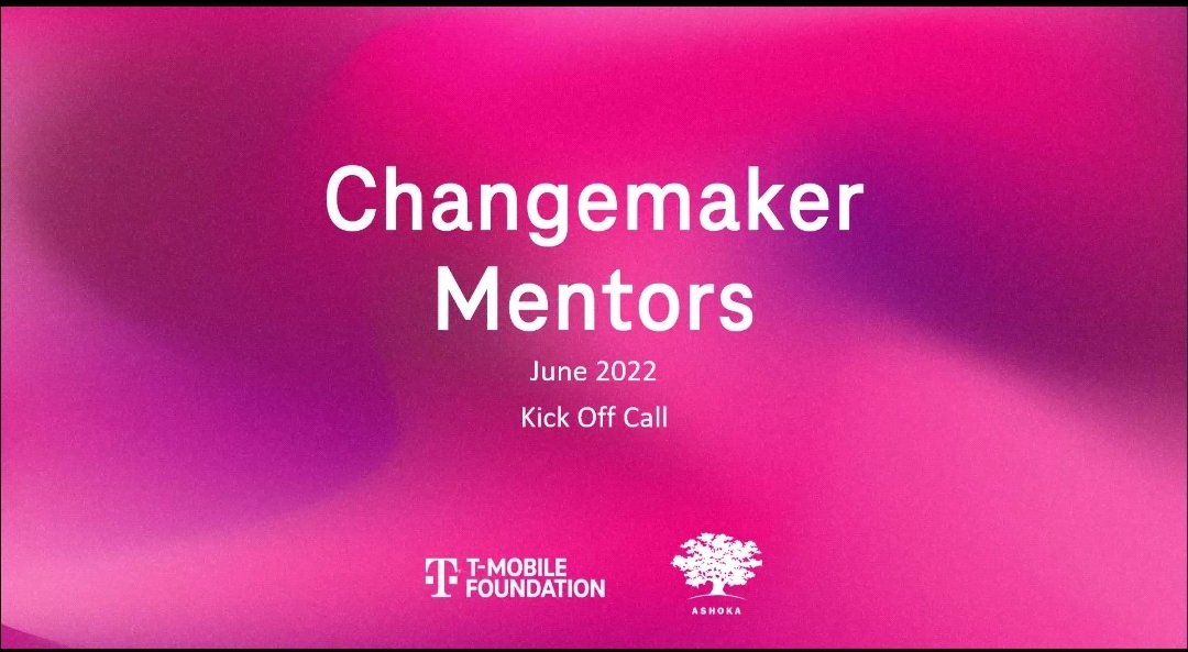 "to Whom Much Is Given, Much Is Required"

Super excited to be a mentor with such a great organization. Excited to give my time, inspire, and help be a resource for these young changemakers. <a href="/Ashoka/">Ashoka</a> #changemaker @Tmobilefoundation