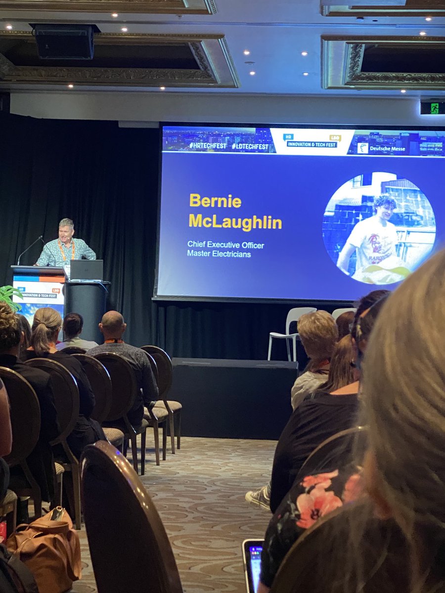 1frog's tweet image. How exciting is it… to have a client present your solution.  Master Electricians represent! #hrtexhfest