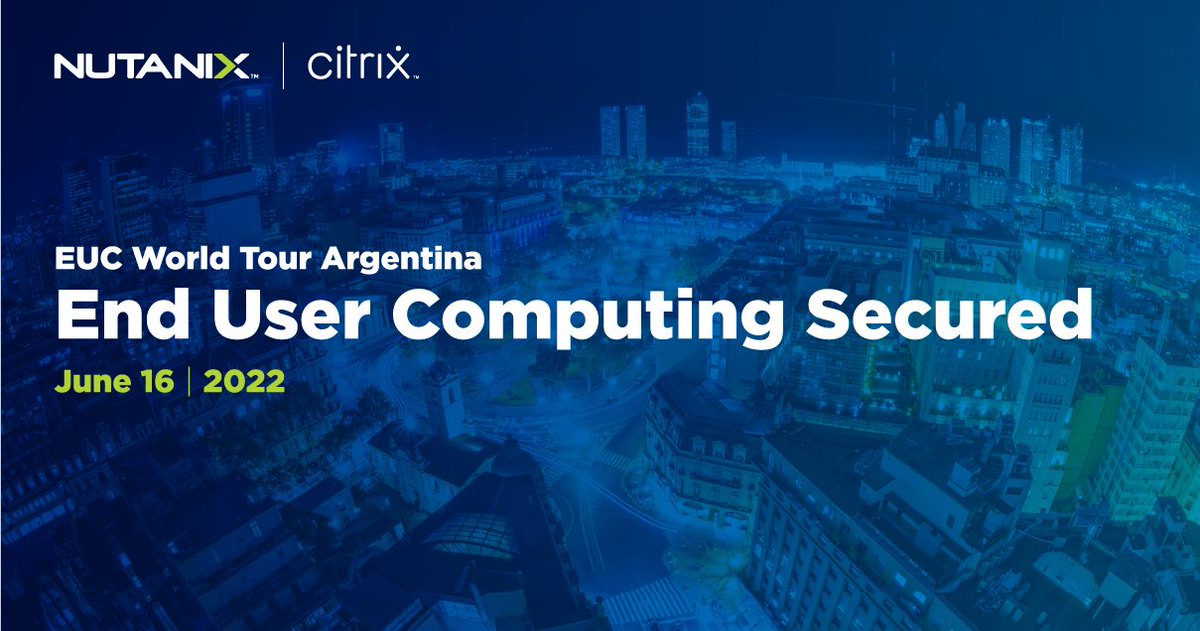 #Nutanix is taking users on a virtual tour of Buenos Aires on our June 16 #EUC World Tour. Register to experience Argentina AND learn how to secure your remote workforce: ntnx.com/3FRpARv