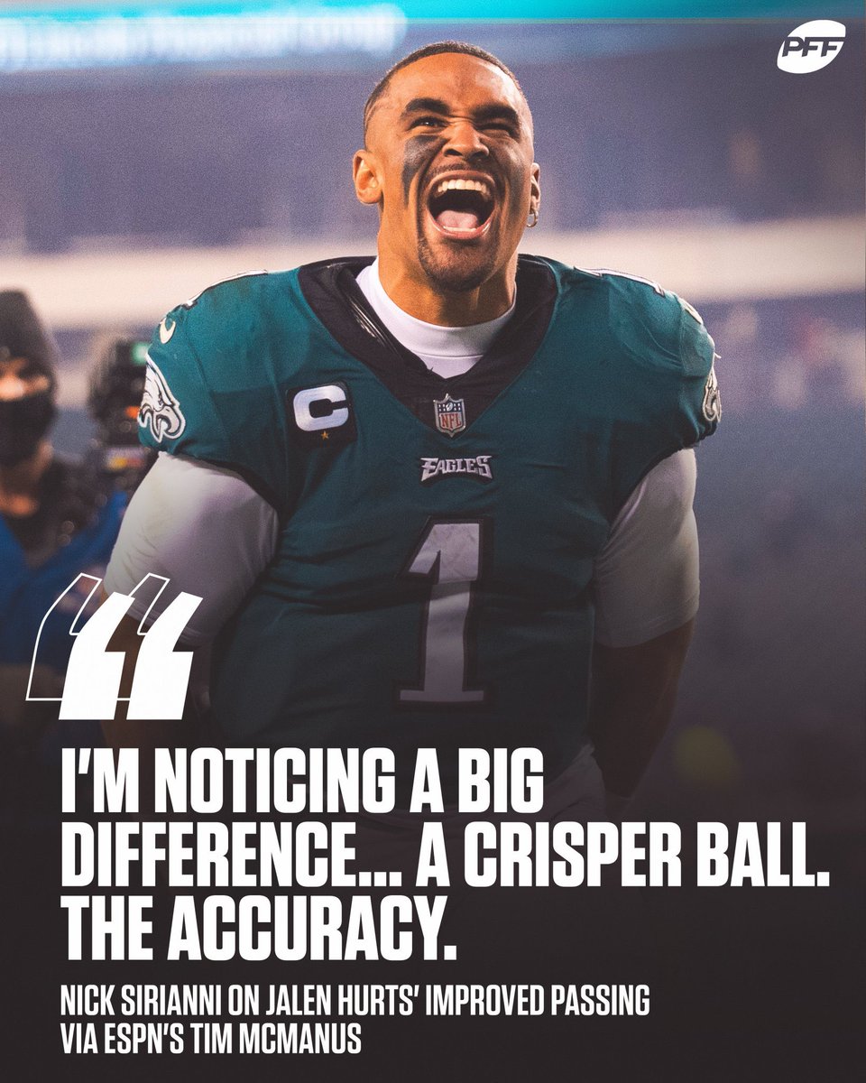 PFF_Eagles's tweet photo. Better and better 😌 https://t.co/V0W3lU5vw2