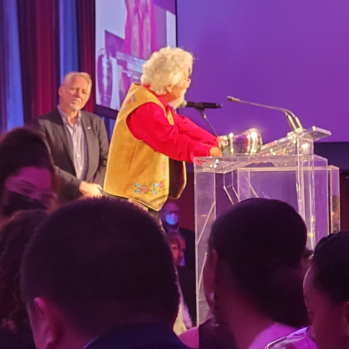 balkissoon's tweet photo. Land acknowledgements are nice but we should "give the land back or pay rent" - being in the same room with David Suzuki does not disappoint! https://t.co/zpLFE5xGPT