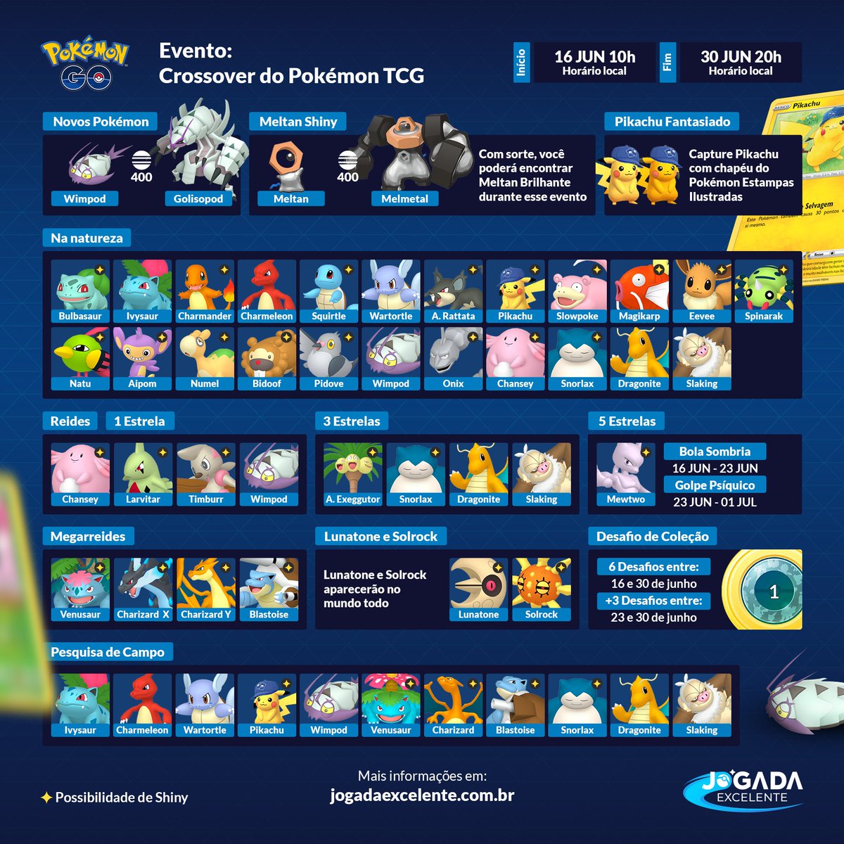 Mais informações sobre o evento Pokémon - Jogada Excelente