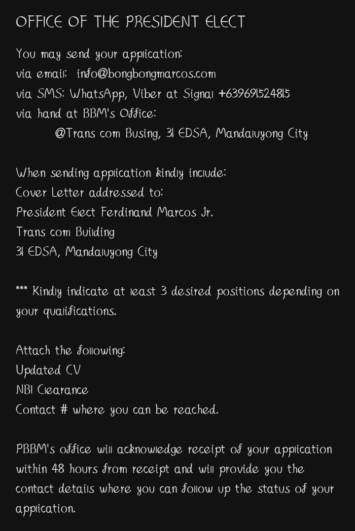 Gratus_Semper's tweet photo. Public Announcement: @bongbongmarcos
@indaysara
#PBBM
#VPSDC
#ParaSaPagbabago https://t.co/8pkpNfA4v0