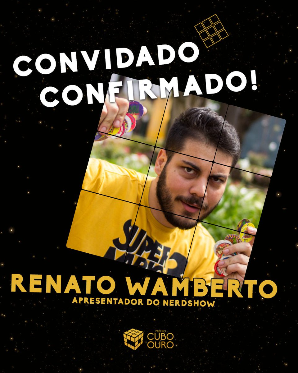 Como cês tão? Cês tão bão, né?! Olha quem estará no Cubo de Ouro 2022! Ele mesmo, o nosso mineiro preferido: Renato Wamberto, do Canal Nerdshow (<a href="/nerdshowbh/">Renato Wamberto</a> )! 😃

Acompanhe AO VIVO a cerimônia de revelação dos vencedores, quinta, a partir das 19h30 no Youtube.com/CuboDeOuro 🖖
