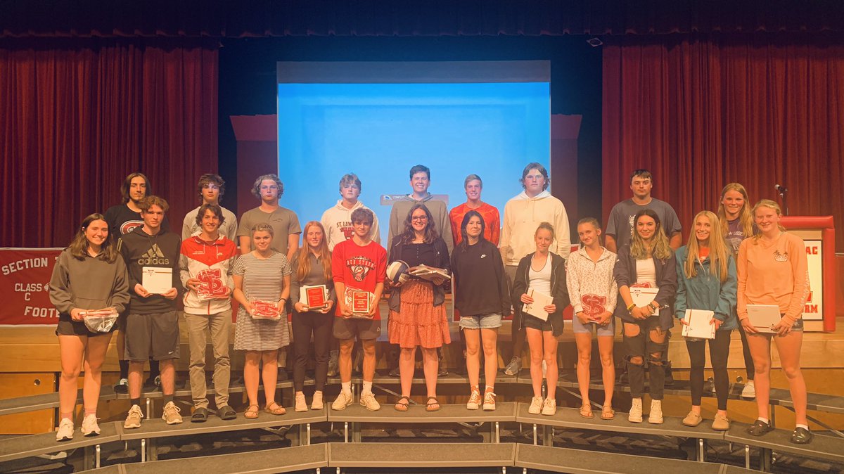 saranaclakehs's tweet photo. The SLHS/ SLP end of the year sports awards were tonight. Congrats to all of the Student Council (MVP) and Red Letter (Character) Award winners. #redstormpride #gobigred https://t.co/UJCFKq6K5X