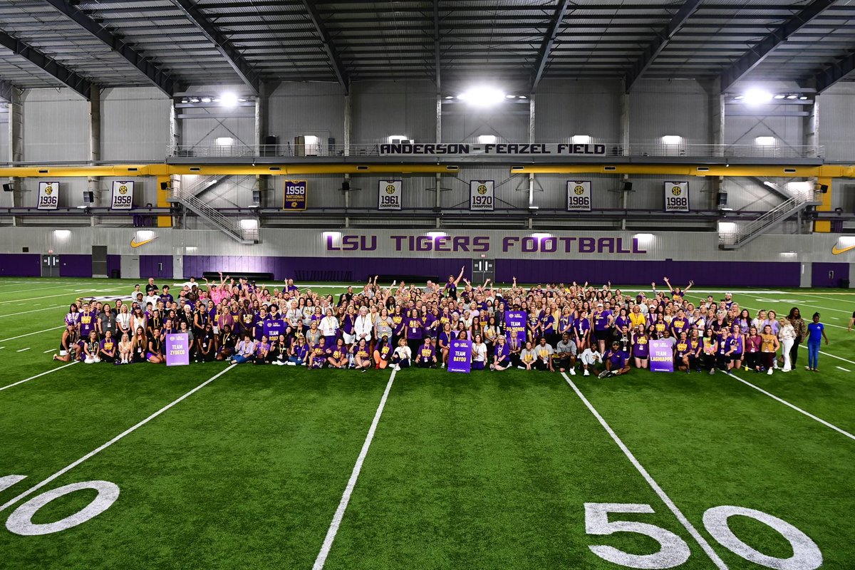 Thanks to the more than 350 women that came out for the first Golden Cleats Combine at LSU to support the Kelly Cares Foundation. Paqui and I cannot thank you enough.