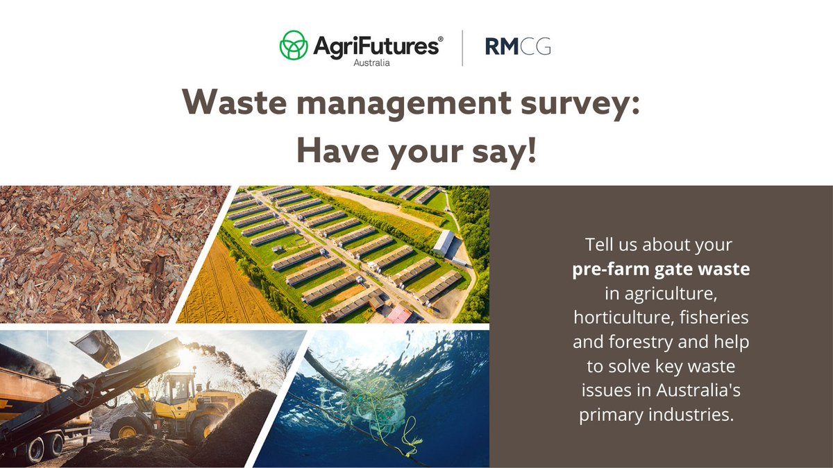 Do you work in Aus #agriculture, #horticulture, #fisheries or #forestry &amp; want to better manage your pre-farm gate #waste? 

You're invited to complete this #survey: research.kynetec.com/proj/DEX/start…

@RMConsultingGr <a href="/AgriFuturesAU/">AgriFutures Australia</a> <a href="/FRDCAustralia/">FRDC</a> @MurrangEarthSci <a href="/UTSEngage/">UTS</a>