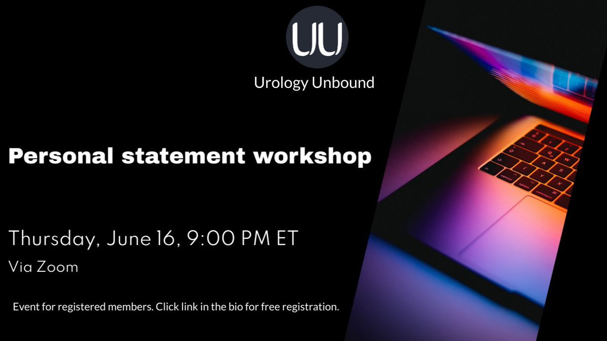Urology Unbound (@urologyunbound) on Twitter photo The personal statement is one of the most important components of urology residency application! Join us as we prepare you to do this successfully!! <a href="/LatinXUro/">LatinX In Urology</a> <a href="/UroResidency/">UroResidency</a> <a href="/Uro_Res/">The Urology Applicant ⚕</a> #UroSoMe <a href="/AmerUrological/">Amer. Urol. Assn.</a> #BlackinUrology #UrologyMatch2023 The personal statement is one of the most important components of urology residency application! Join us as we prepare you to do this successfully!! <a href="/LatinXUro/">LatinX In Urology</a> <a href="/UroResidency/">UroResidency</a> <a href="/Uro_Res/">The Urology Applicant ⚕</a> #UroSoMe <a href="/AmerUrological/">Amer. Urol. Assn.</a> #BlackinUrology #UrologyMatch2023