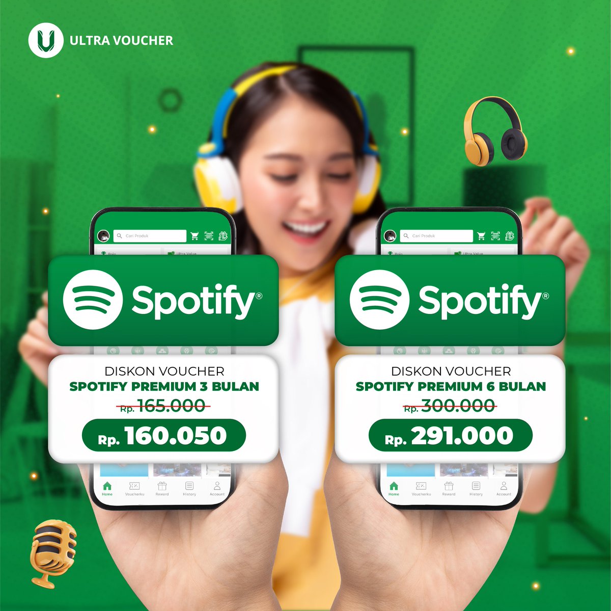 ultra_voucher's tweet photo. DENGER MUSIK MAKIN ASIK DENGAN DISKON LANGGANAN SPOTIFY🤩

Buruan download app Ultra Voucher sekarang dan nikmati promonya🎊

#UltraVoucher #PakaiUltraVoucher #UVCR #VoucherBelanja #VoucherMurah #InfoKuliner #VoucherGratis #Promospotify #langgananspotify https://t.co/P2zSoznwWm