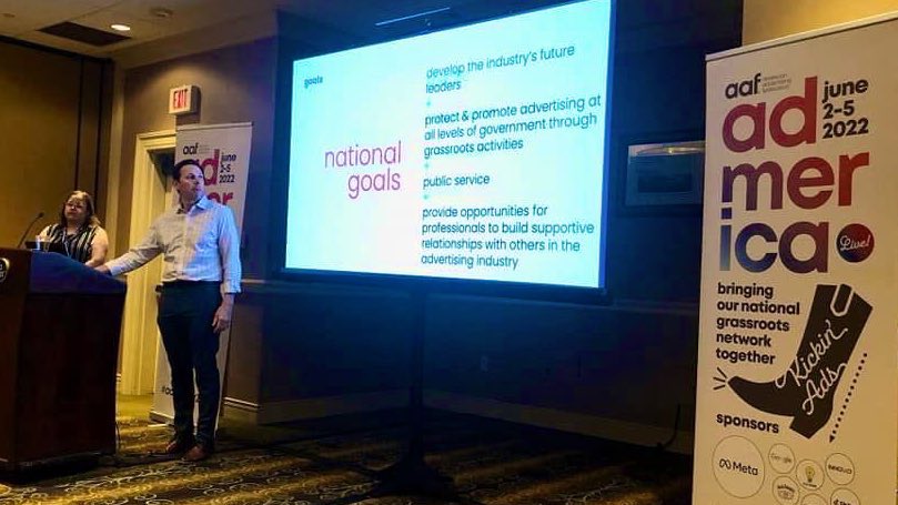 paulklein's tweet photo. Another #Admerica in the books as Western Region Chair of American Advertising Federation. AAF includes 50K+\- professionals & students that choose the images/words we absorb as consumers of products & news. W/power comes responsibility & we’re working to keep ethics at the core. https://t.co/NRKhySkK8Q